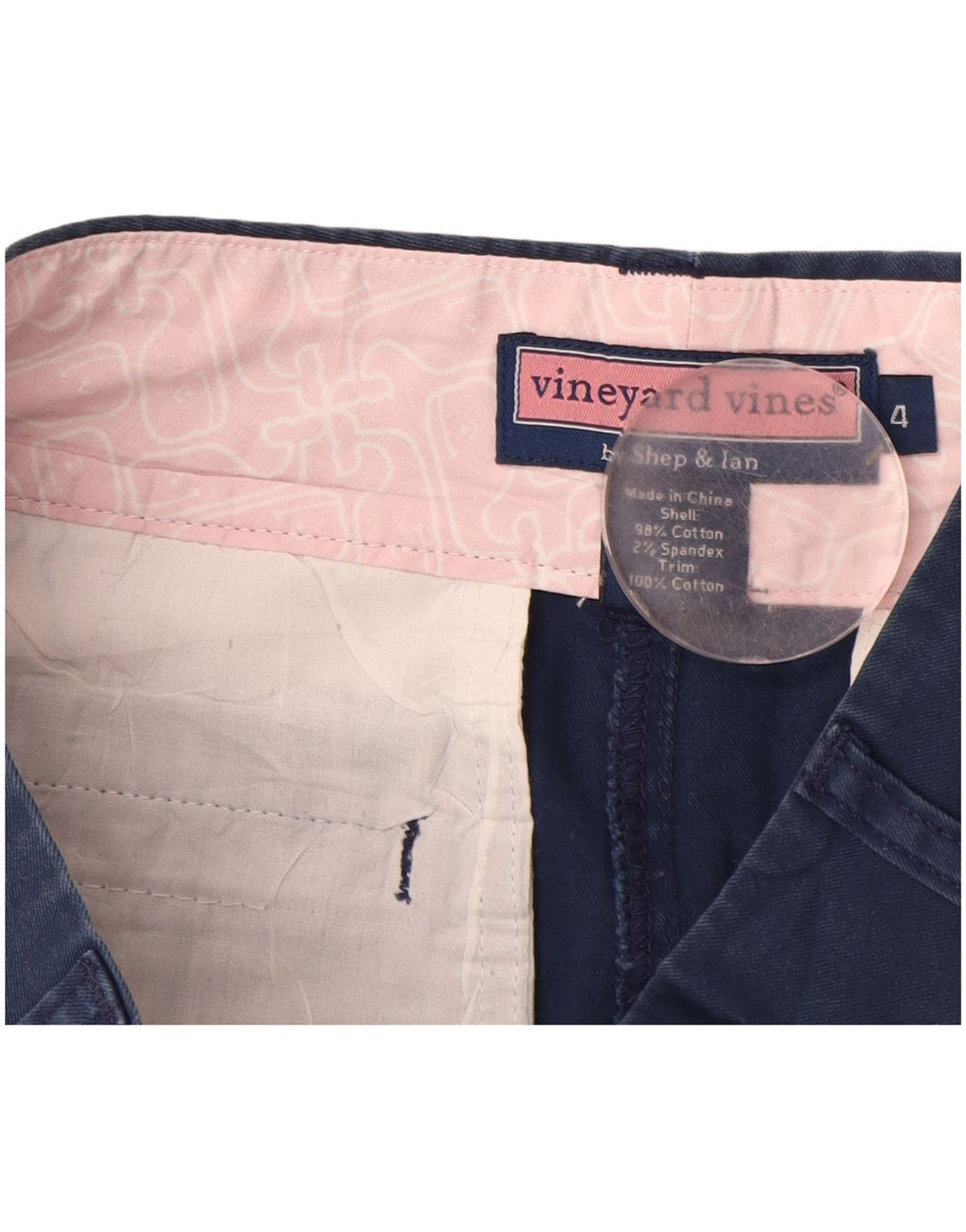 Vineyard Vines Womens Mini Skirt US 4 Small W30  Navy Blue Cotton