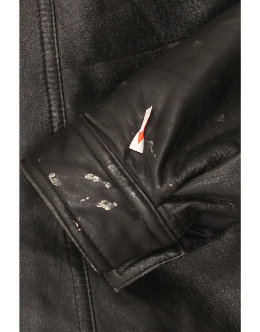 Vintage Mens Leather Jacket IT 48 Medium Black