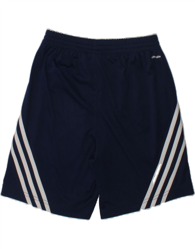 ADIDAS Boys Climalite Sport Shorts 11-12 Years Large  Navy Blue Polyester | Vintage Adidas | Thrift | Second-Hand Adidas | Used Clothing | Messina Hembry 