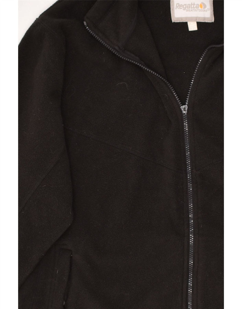 REGATTA Mens Fleece Jacket UK 38 Medium Black Polyester | Vintage Regatta | Thrift | Second-Hand Regatta | Used Clothing | Messina Hembry 