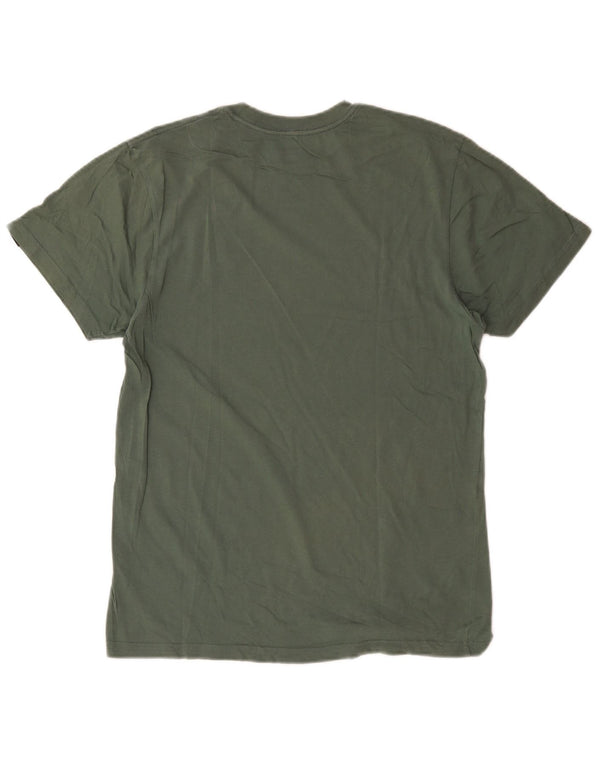 Vans Mens Custom Fit Graphic T-Shirt Top Medium Green Cotton