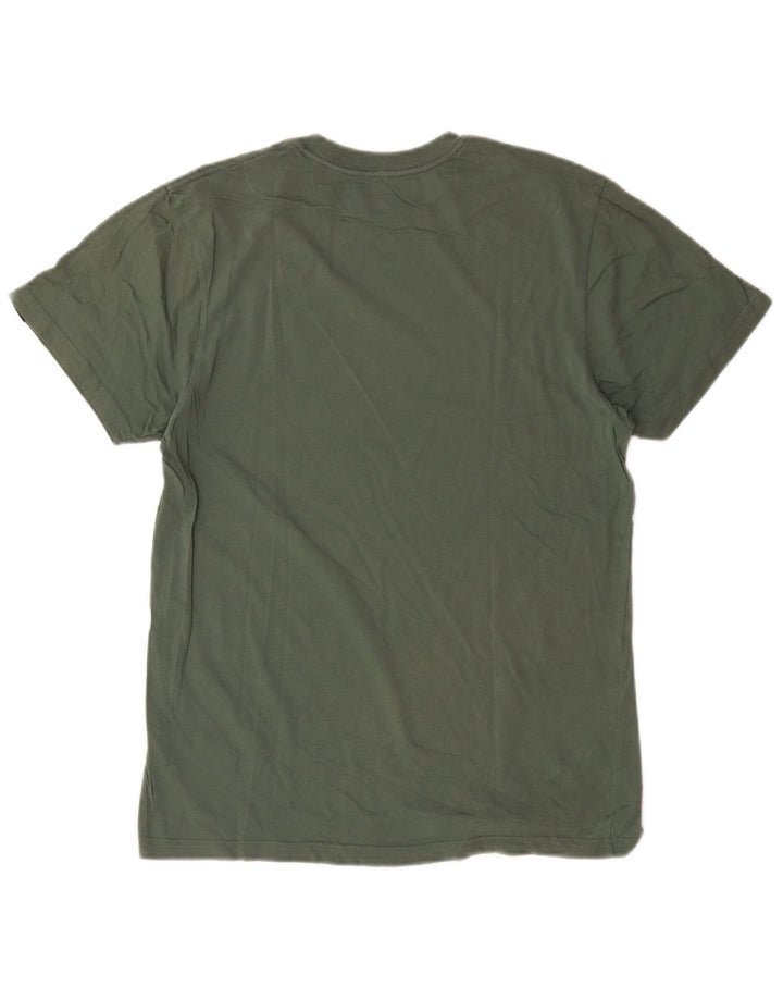 Vans Mens Custom Fit Graphic T-Shirt Top Medium Green Cotton