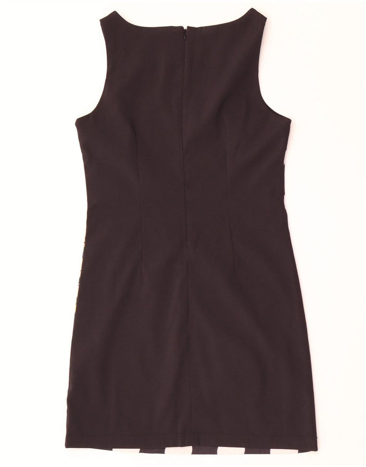 Desigual Womens Sleeveless Sheath Dress EU 38 Medium Navy Blue Polka Dot