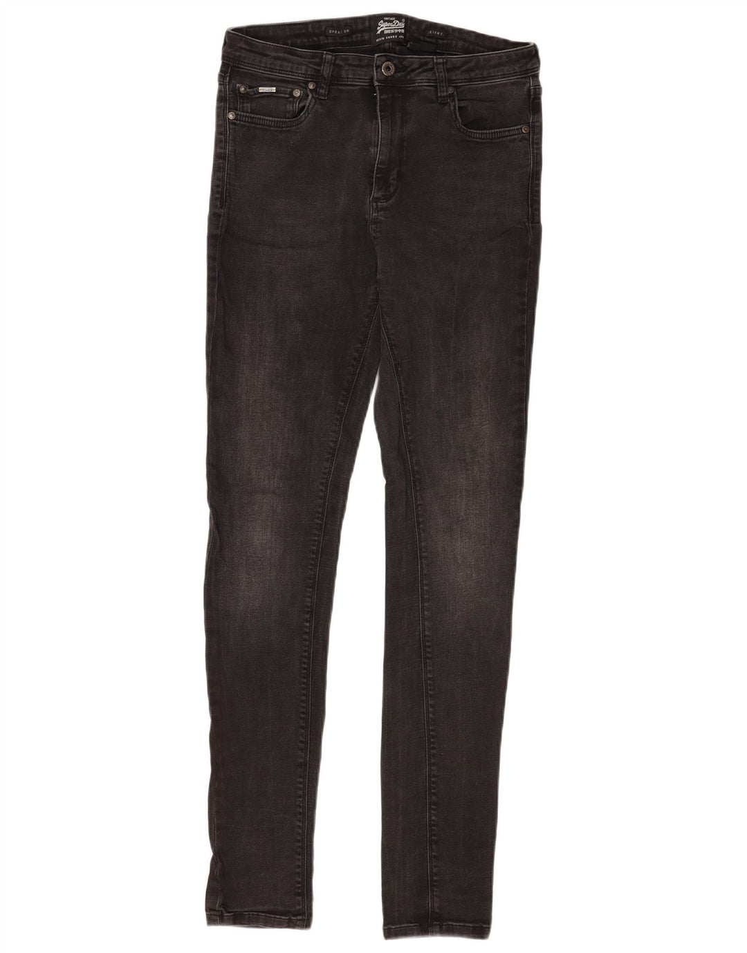 Superdry Womens Skinny Jeans  W32 L34 Grey Cotton