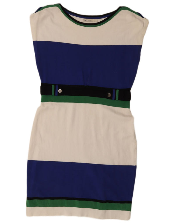 Karen Millen Womens Oversized Sheath Dress US 4 Small Multicoloured Striped