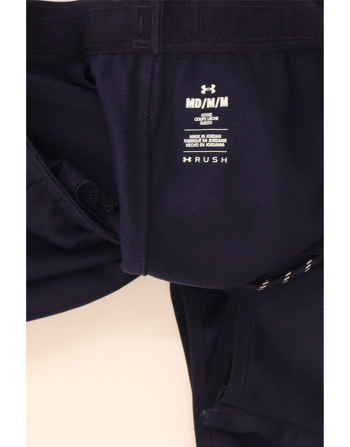 Under Armour Mens Tracksuit Trousers Joggers Medium Navy Blue Polyester