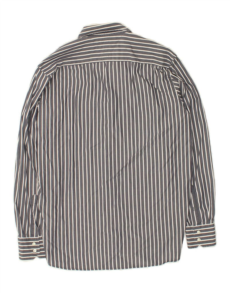 TOMMY HILFIGER Mens Shirt Large Grey Pinstripe Cotton Vintage Tommy Hilfiger and Second-Hand Tommy Hilfiger from Messina Hembry 