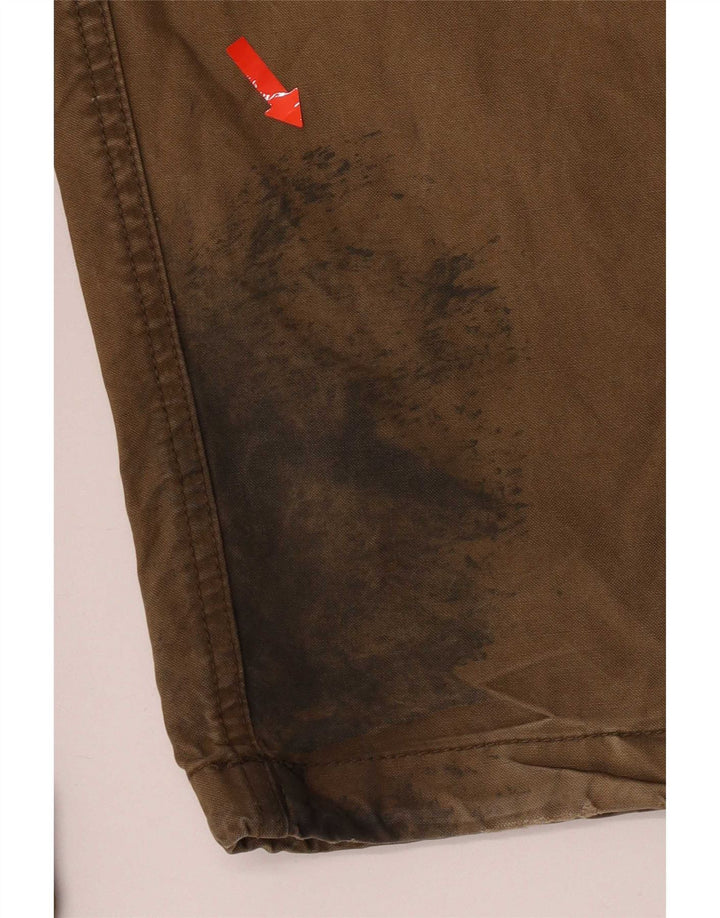 Superdry Mens Straight Cargo Trousers W34 L32 Khaki Cotton