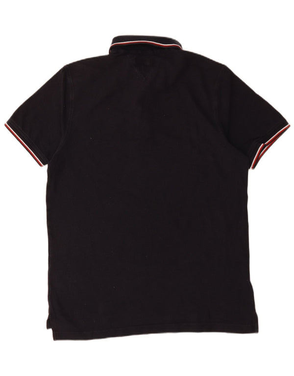 Tommy Hilfiger Mens Slim Fit Polo Shirt XL Navy Blue Cotton