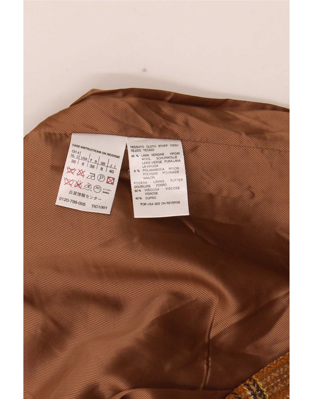 Max Mara Womens Weekend 2 Button Blazer Jacket UK 8 Small Brown Check Wool