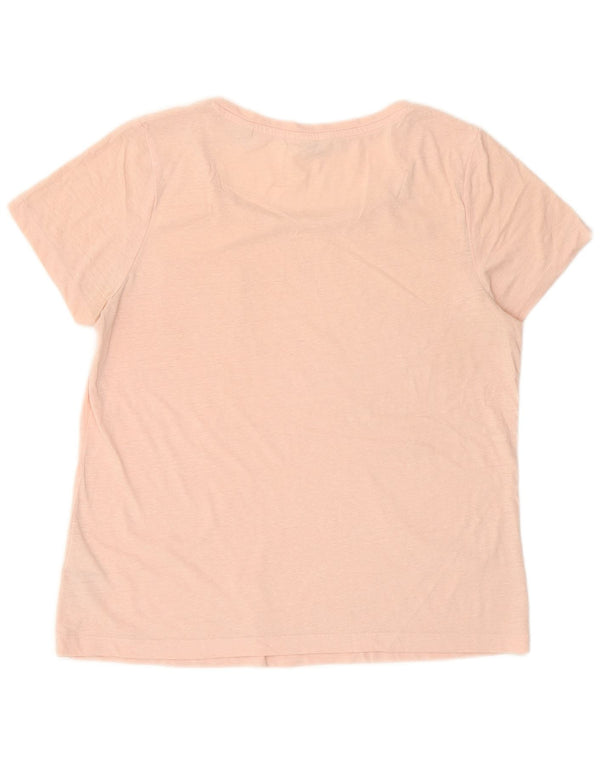 Jack Wills Womens T-Shirt Top UK 12 Medium Pink Polyester