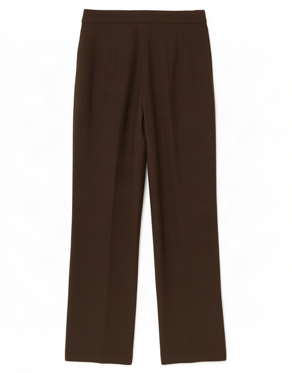 Marks & Spencer Womens Bootcut Casual Trousers UK 10 Small W27 L31 Brown