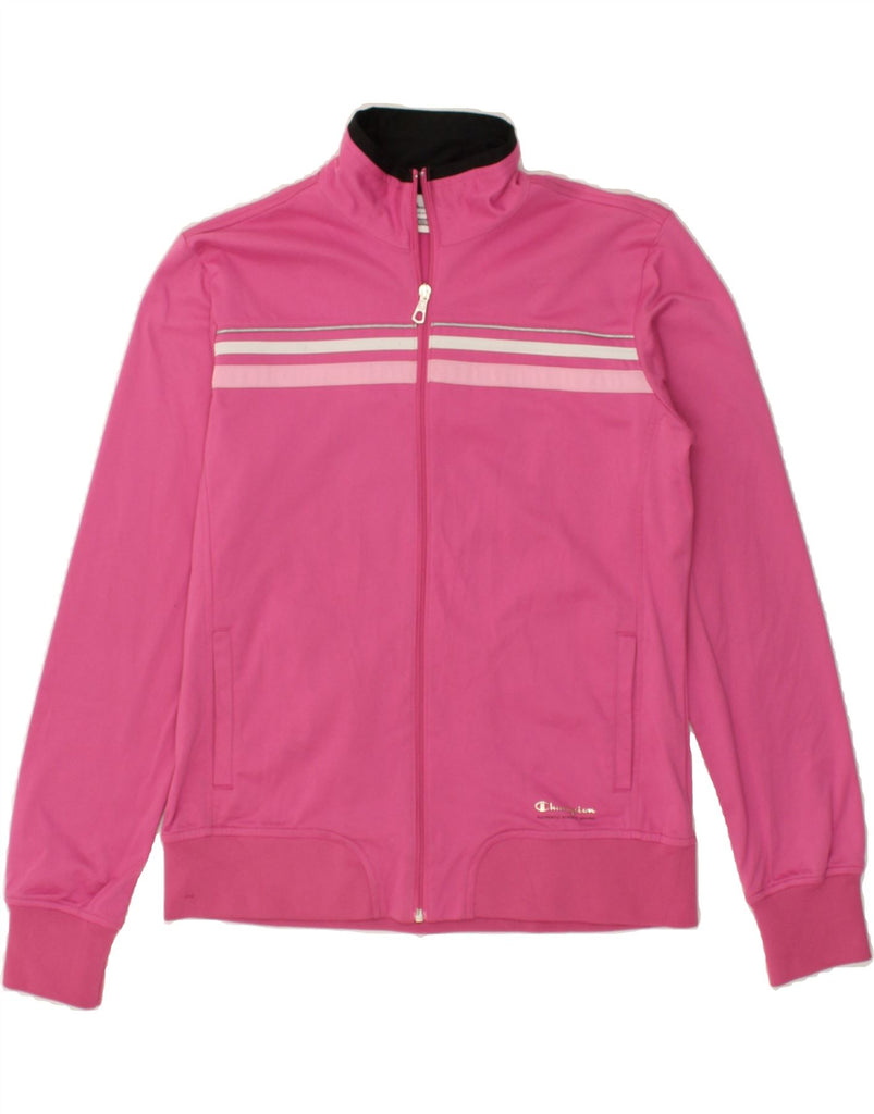 CHAMPION Womens Herritage Fit Tracksuit Top Jacket UK 16 Large Pink | Vintage Champion | Thrift | Second-Hand Champion | Used Clothing | Messina Hembry 