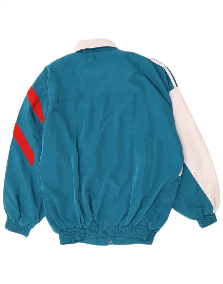 Vintage Mens Tracksuit Top Jacket Large Blue Colourblock