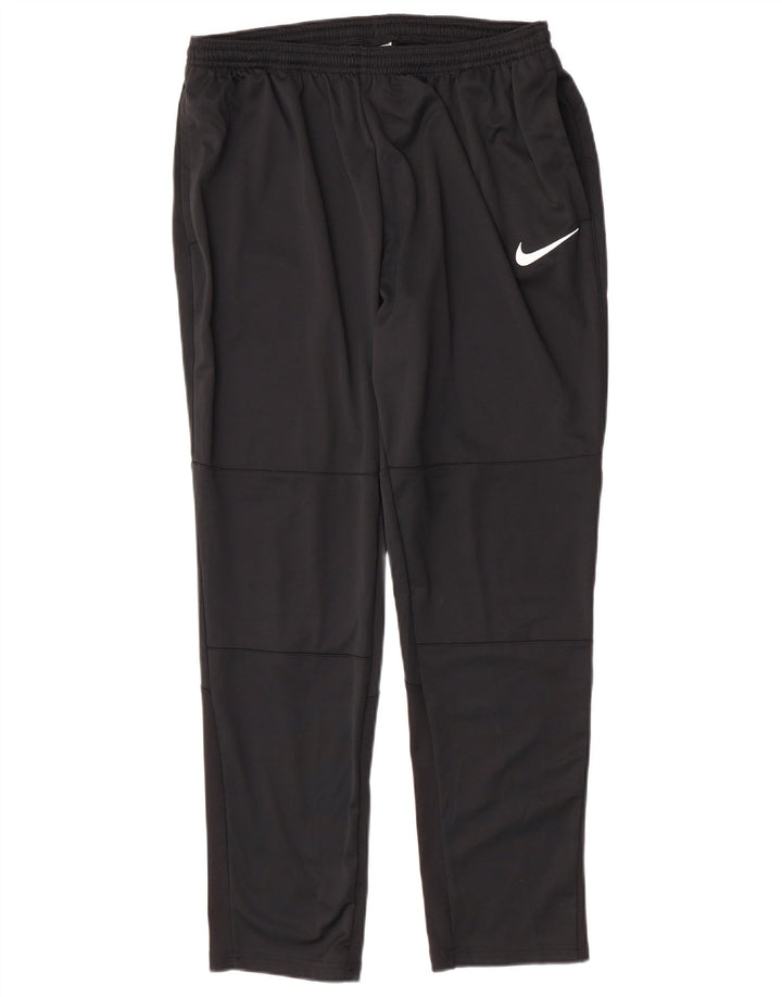 Nike Boys Dri Fit Tracksuit Trousers 13-14 Years XL Black Polyester