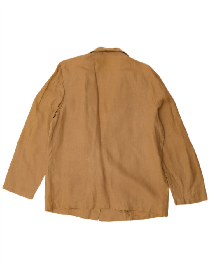Vintage Womens 1 Button Blazer Jacket UK 16 Large Beige