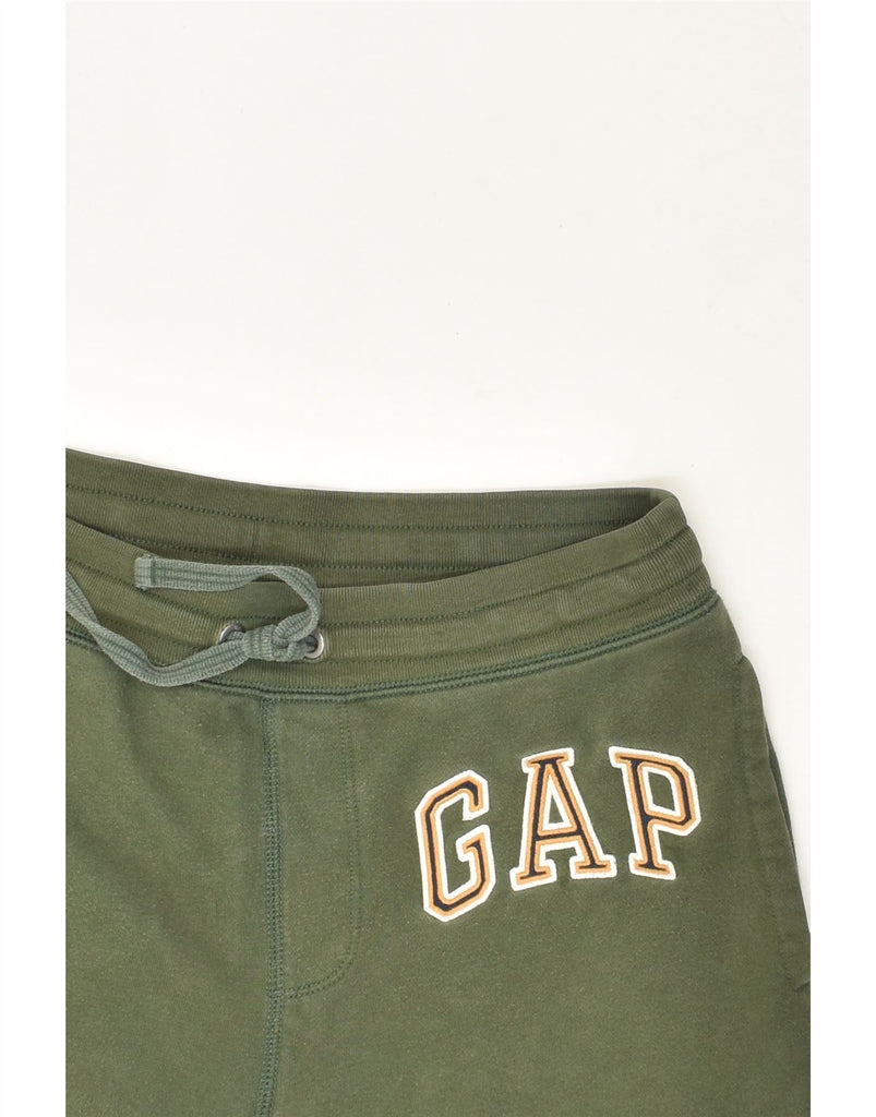 GAP Mens Graphic Tracksuit Trousers Joggers Small Green Cotton | Vintage Gap | Thrift | Second-Hand Gap | Used Clothing | Messina Hembry 