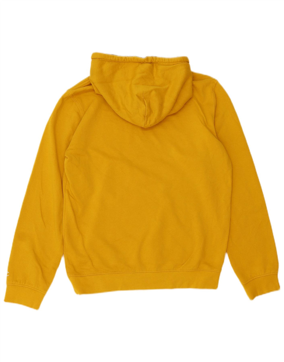 Champion Mens Hoodie Jumper Small Yellow Cotton