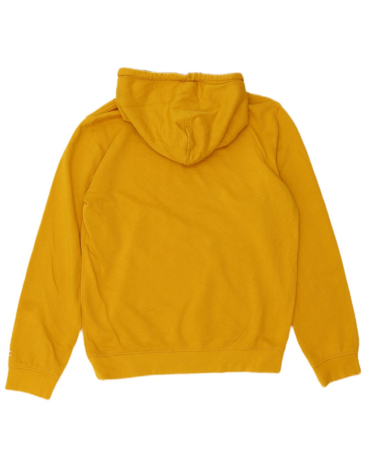 Champion Mens Hoodie Jumper Small Yellow Cotton