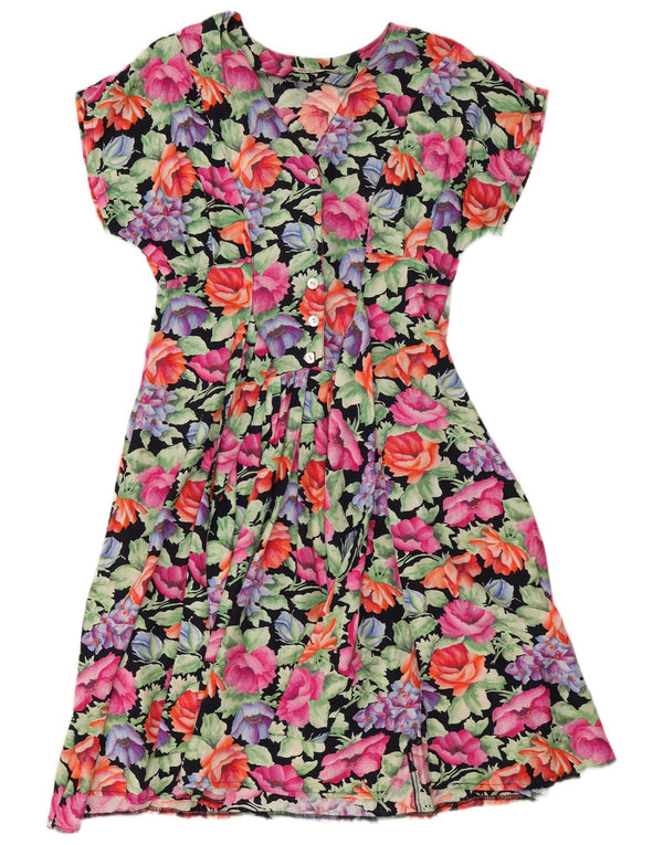 Mona Lisa Womens A-Line Dress UK 16 Large Multicoloured Floral