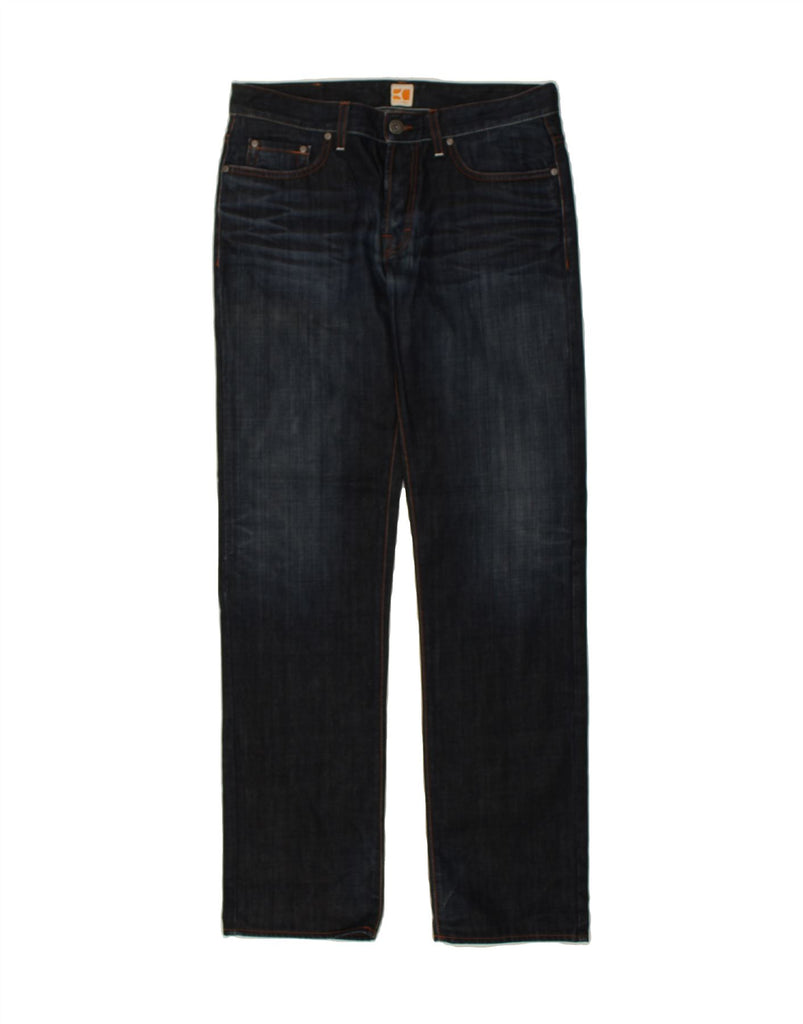 HUGO BOSS Mens Regular Fit Straight Jeans W34 L34  Navy Blue Cotton | Vintage Hugo Boss | Thrift | Second-Hand Hugo Boss | Used Clothing | Messina Hembry 