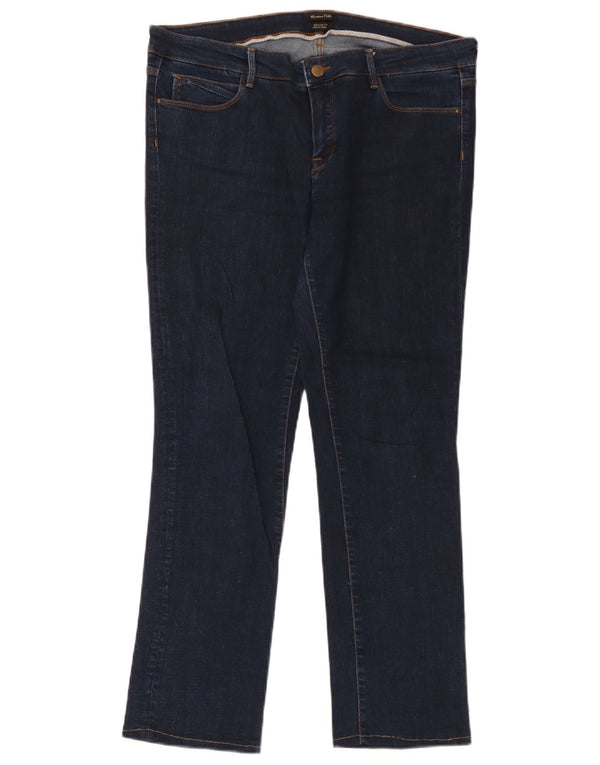 Massimo Dutti Womens Regular Fit Straight Jeans EU 44 XL W34 L30 Navy Blue