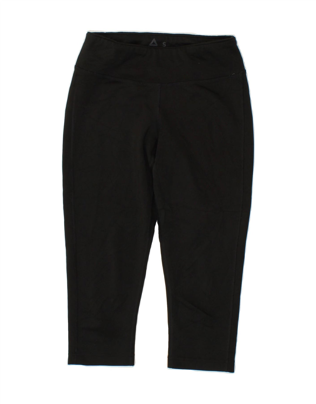 REEBOK Womens Capri Leggings UK 8/10 Small  Black Polyester Vintage Reebok and Second-Hand Reebok from Messina Hembry 