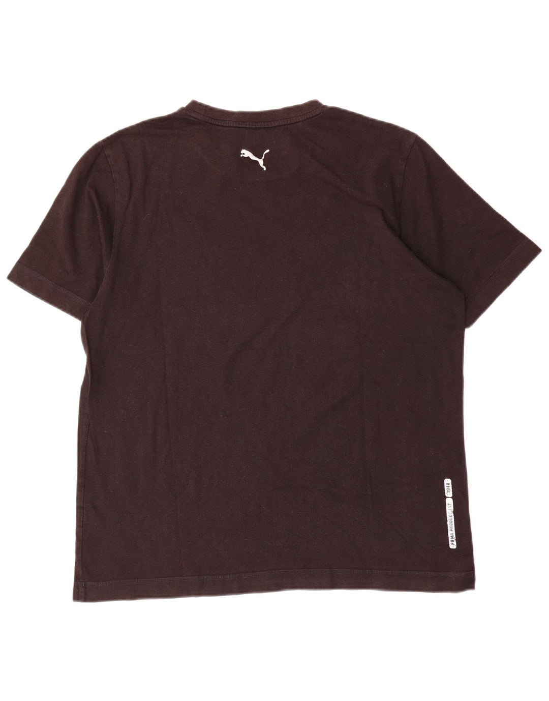 Puma Mens Graphic T-Shirt Top Large Brown Cotton