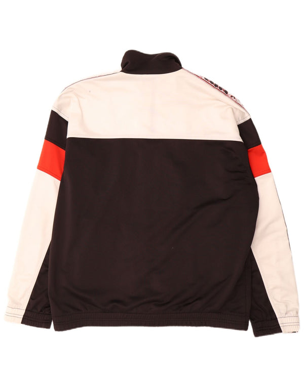 Diadora Mens Graphic Tracksuit Top Jacket Size 38 Medium Black Colourblock