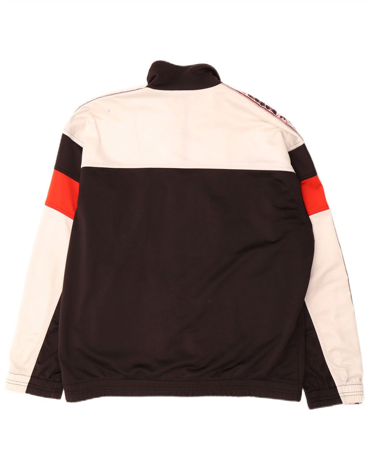 Diadora Mens Graphic Tracksuit Top Jacket Size 38 Medium Black Colourblock