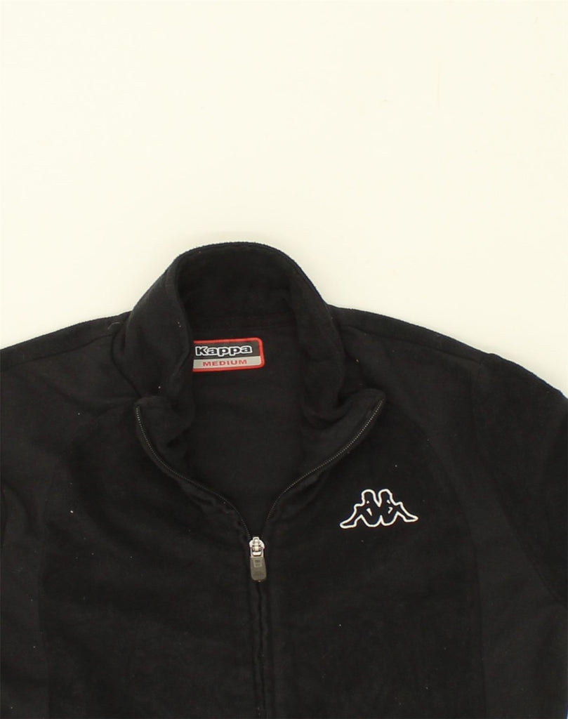KAPPA Womens Fleece Jacket UK 12 Medium Black Polyester | Vintage Kappa | Thrift | Second-Hand Kappa | Used Clothing | Messina Hembry 