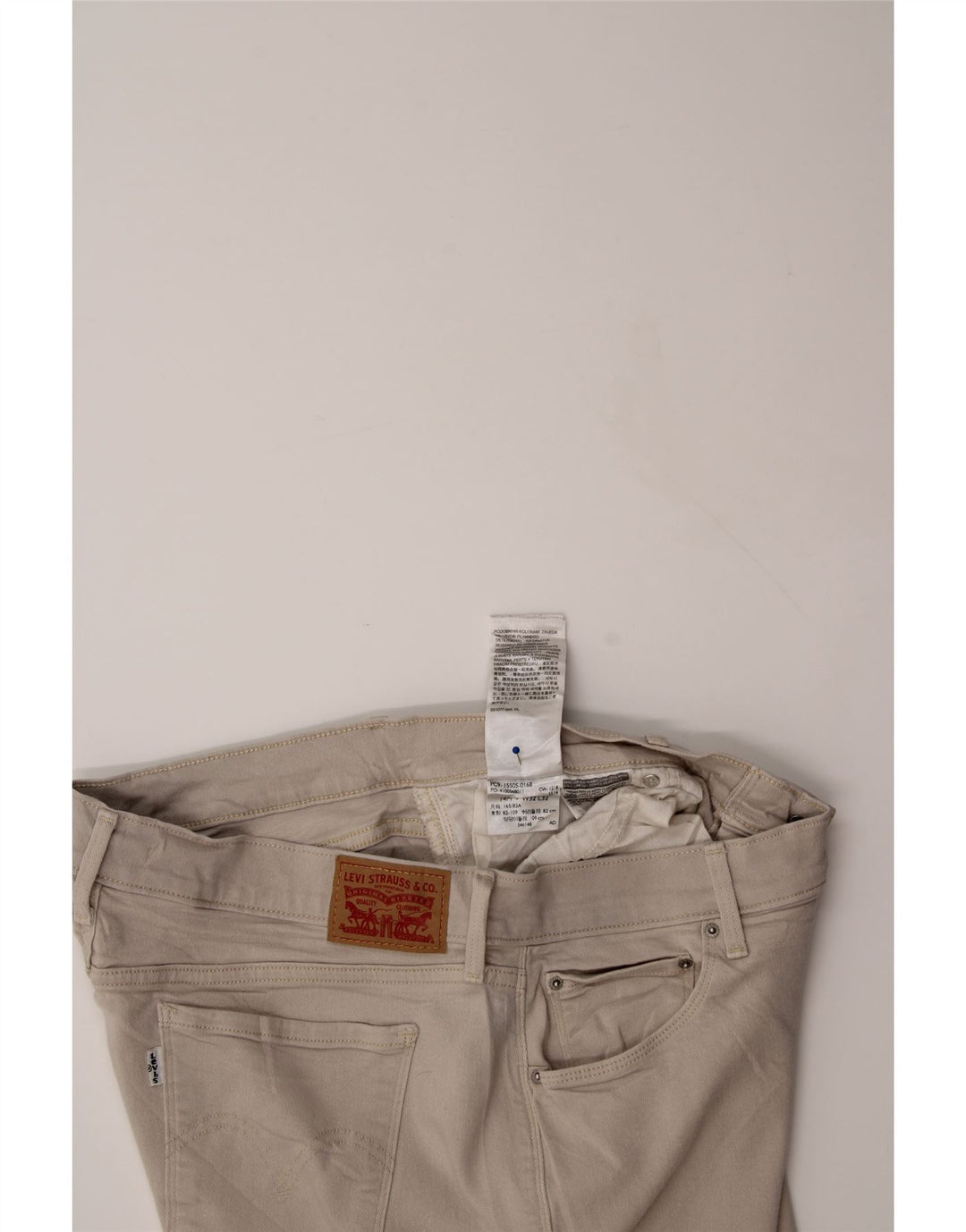 LEVI'S Womens 505 Straight Jeans W32 L32 Beige Cotton Vintage Levi's and Second-Hand Levi's from Messina Hembry 