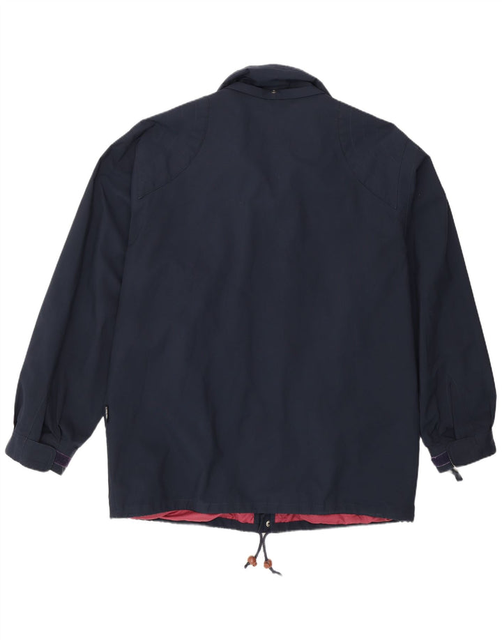 Ciesse Piumini Mens Loose Fit Rain Jacket IT 52 Large Navy Blue Polyester