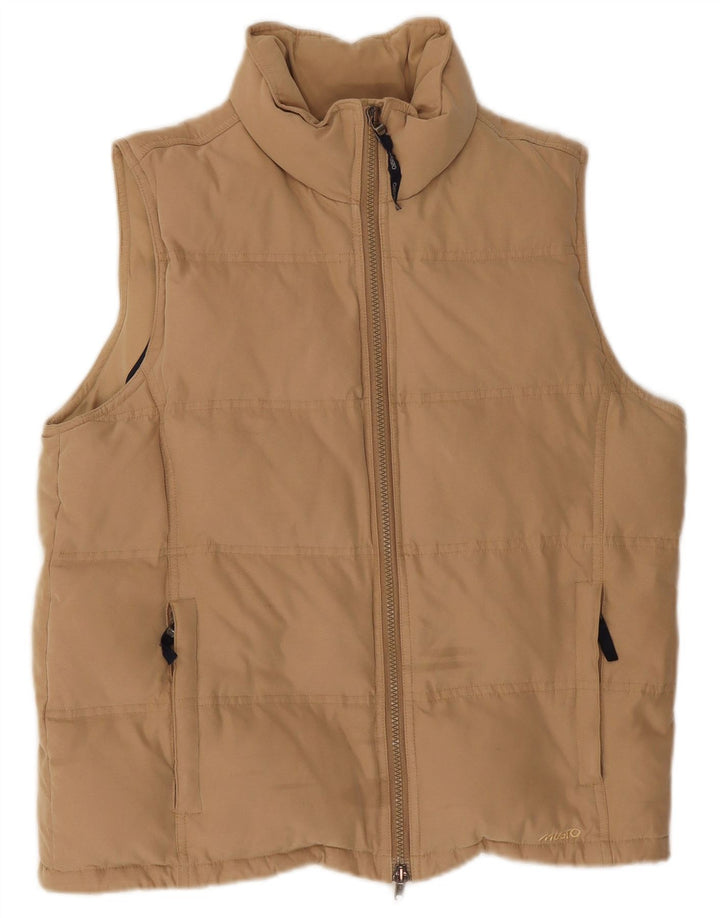 Musto Womens Oversized Padded Gilet UK 10 Small Beige Polyester