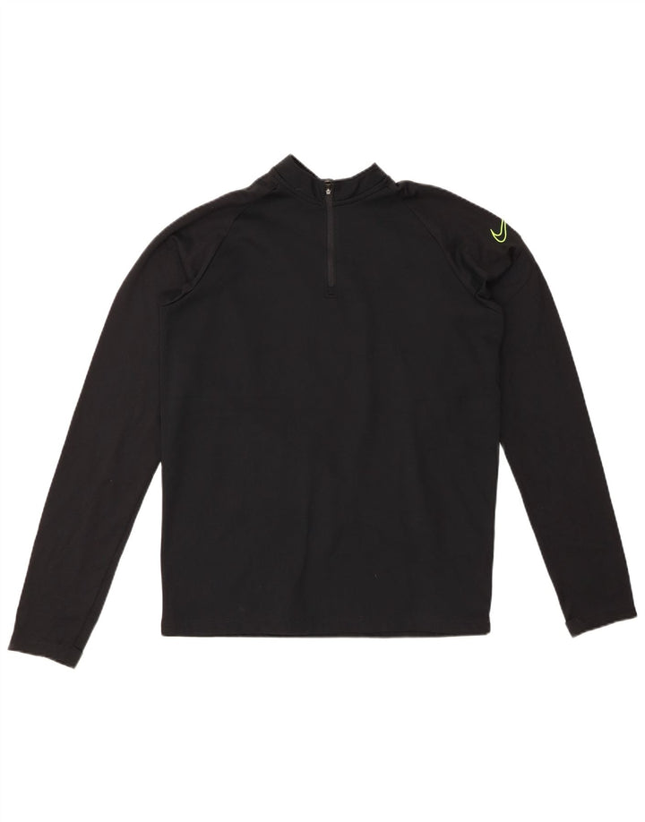 NIKE Boys Dri Fit Graphic Pullover Tracksuit Top 13-14 Years XL Black