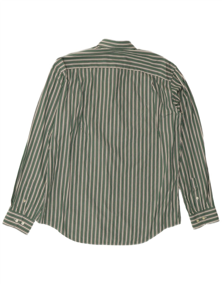 Lacoste Mens Shirt Size 42 Large Green Striped