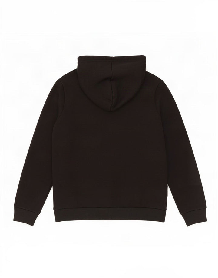 Puma Womens Graphic Hoodie Jumper UK 12 Medium Black Polyester