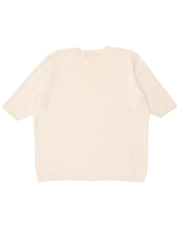Marks & Spencer Womens T-Shirt Top UK 18 XL White
