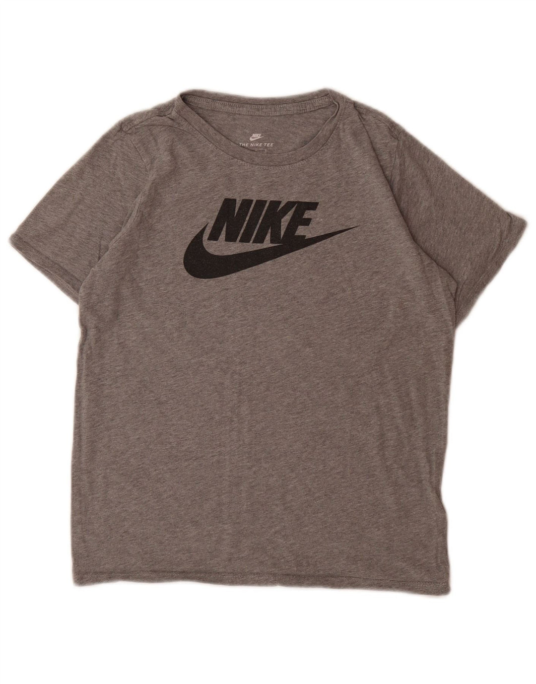 NIKE Boys Athletic Cut Graphic T-Shirt Top 12-13 Years Large Grey Cotton
