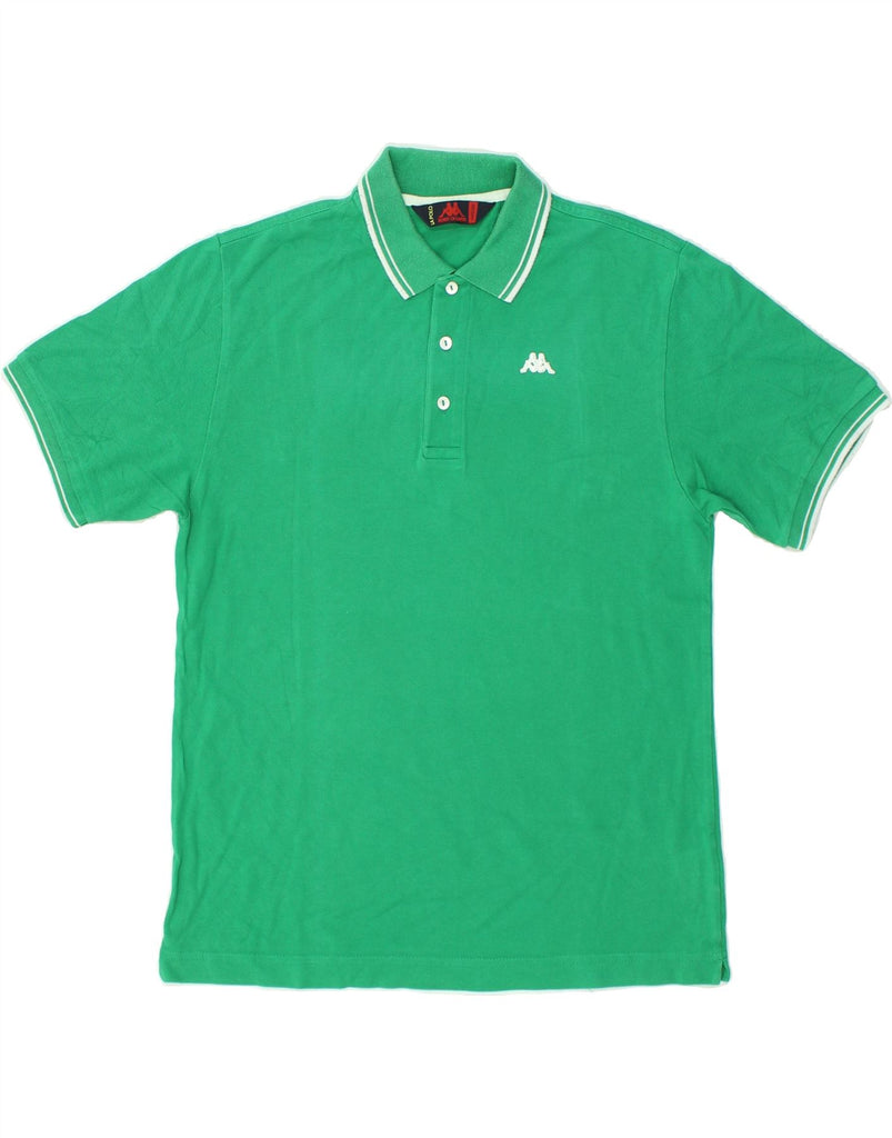 KAPPA Mens Polo Shirt Medium Green Cotton | Vintage Kappa | Thrift | Second-Hand Kappa | Used Clothing | Messina Hembry 