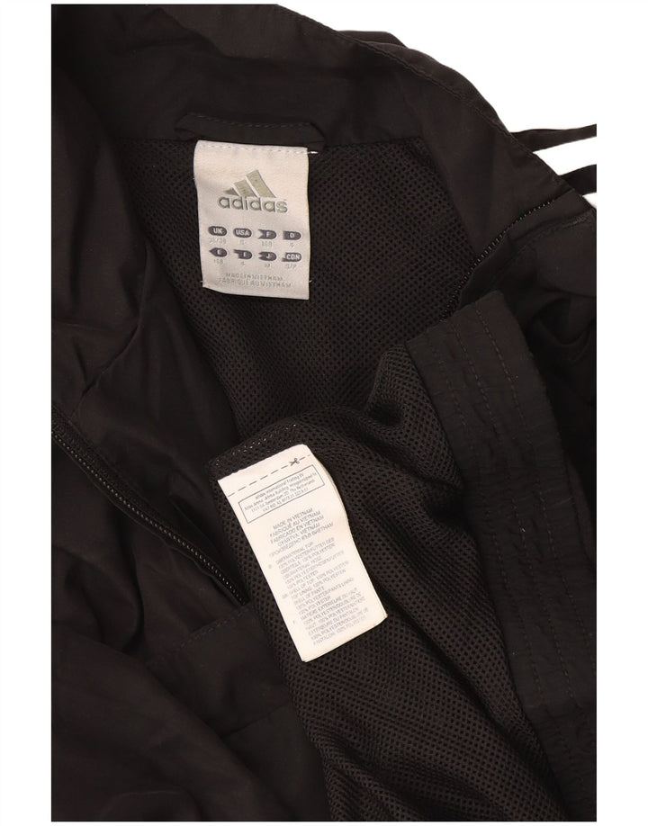 Adidas Mens Tracksuit Top Jacket UK 36/38 Small Black Polyester