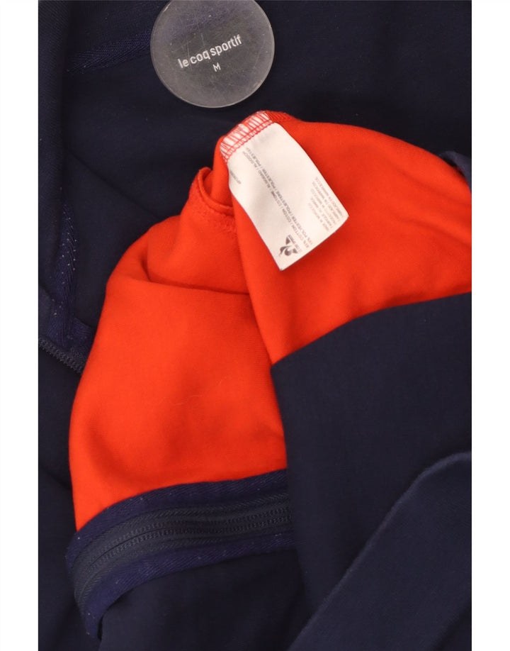 LE COQ SPORTIF Mens Tracksuit Top Jacket Medium Navy Blue Colourblock
