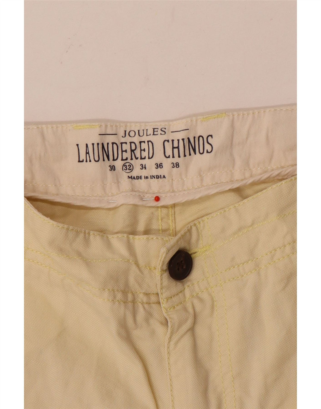 JOULES Mens Chino Shorts W32 Medium Yellow