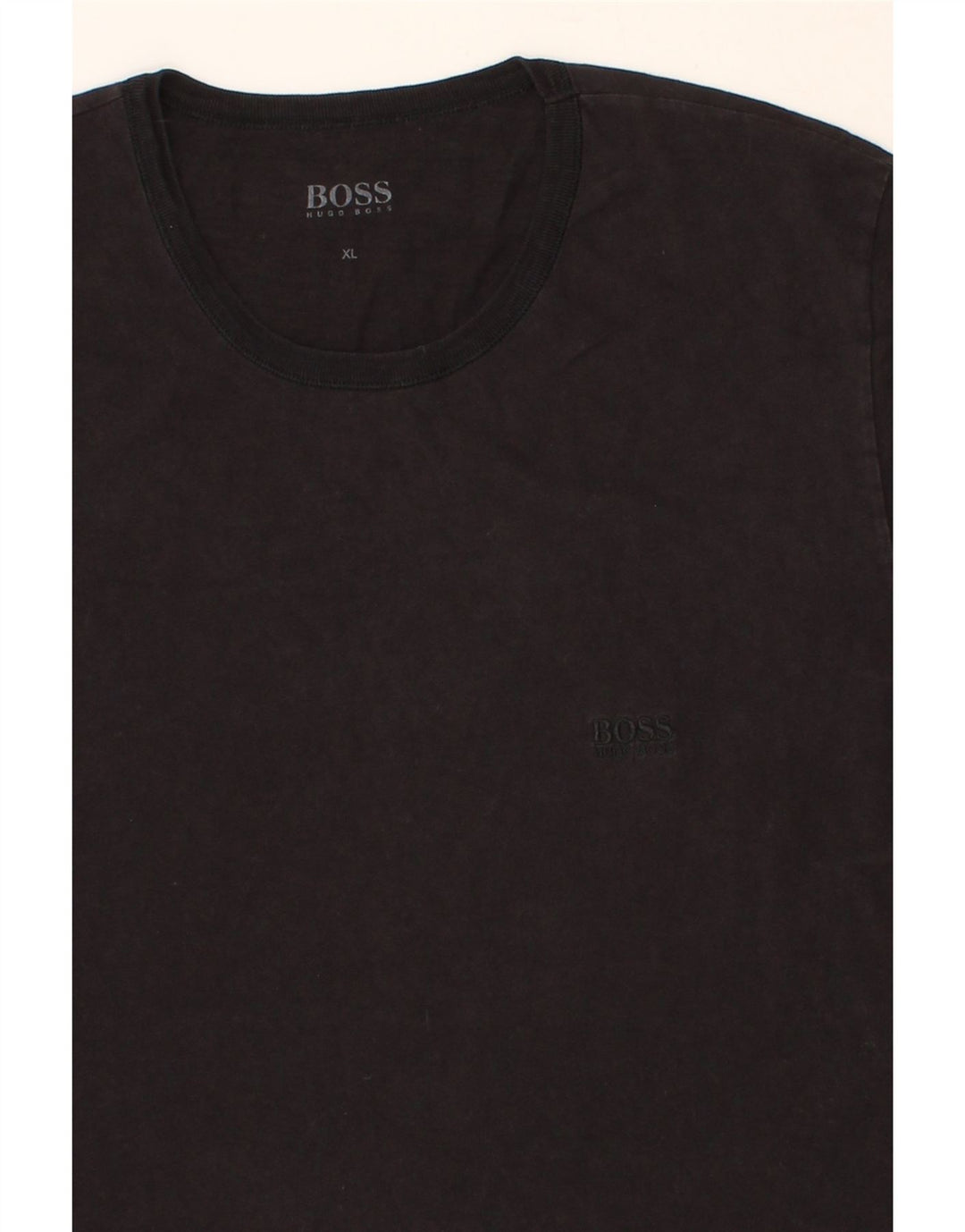 HUGO BOSS Mens T-Shirt Top XL Black Cotton