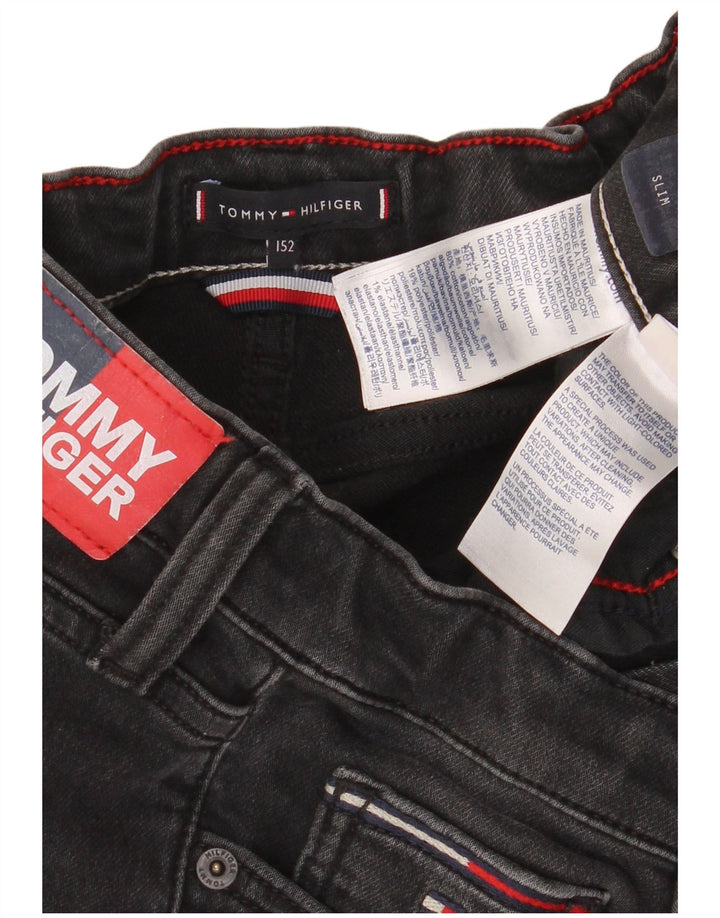 Tommy Hilfiger Boys Slim Jeans 11-12 Years W28 L28 Black Cotton
