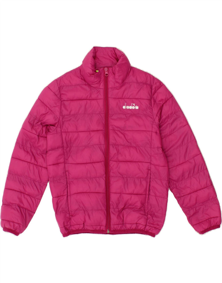 DIADORA Girls Padded Jacket 7-8 Years Pink Polyamide | Vintage Diadora | Thrift | Second-Hand Diadora | Used Clothing | Messina Hembry 
