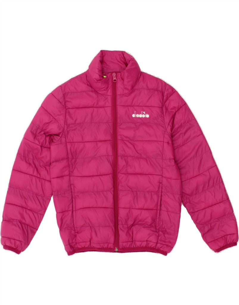 DIADORA Girls Padded Jacket 7-8 Years Pink Polyamide | Vintage Diadora | Thrift | Second-Hand Diadora | Used Clothing | Messina Hembry 