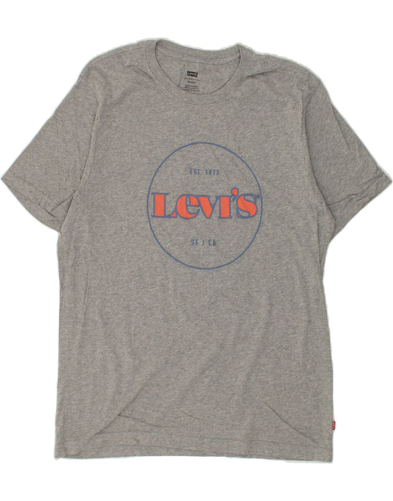 LEVI'S Mens Graphic T-Shirt Top Medium Grey Cotton | Vintage Levi's | Thrift | Second-Hand Levi's | Used Clothing | Messina Hembry 