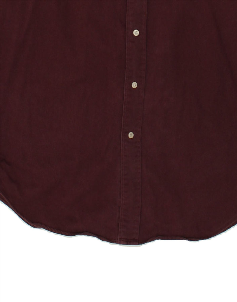 RALPH LAUREN Mens Blaire Shirt Medium Burgundy Cotton Vintage Ralph Lauren and Second-Hand Ralph Lauren from Messina Hembry 