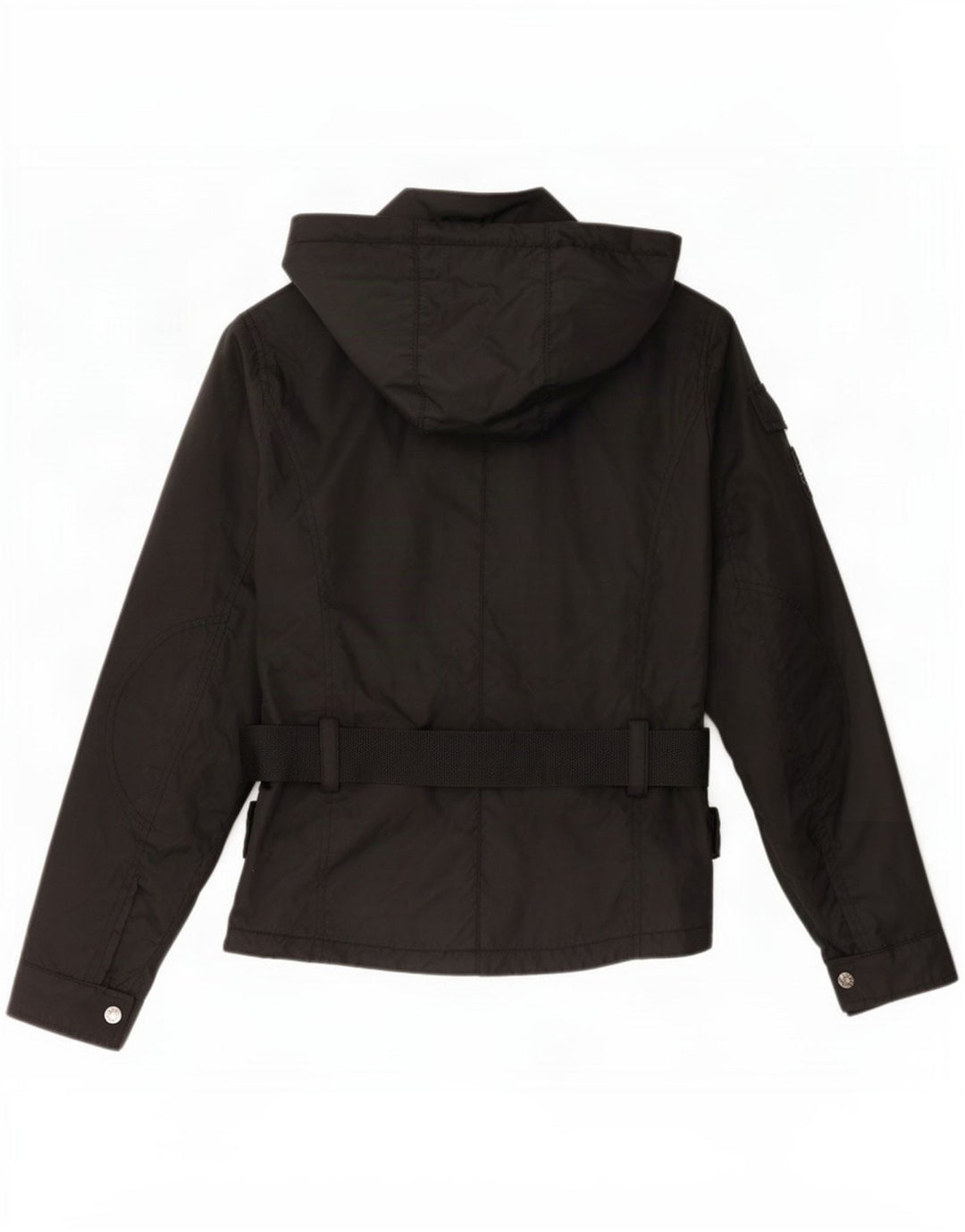 Refrigue Womens Hooded Utility Jacket UK 12 Medium Black Nylon